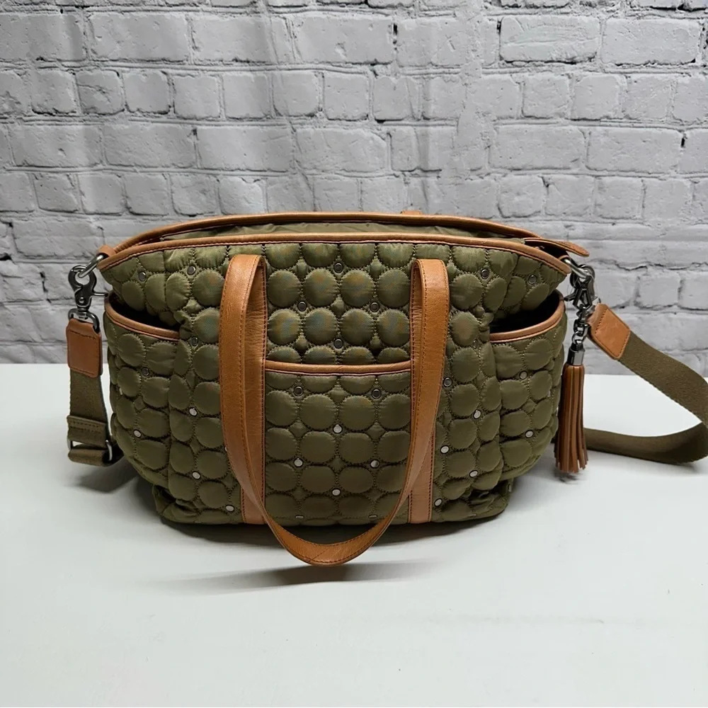 Rebecca Minkoff bay diaper bag Stylish Olive Green Quilted